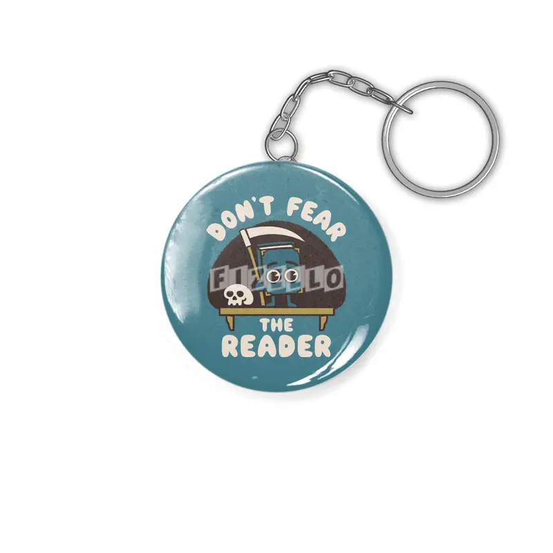 Don't Fear the Reader Kawaii Style Book Cartoon Anahtarlık