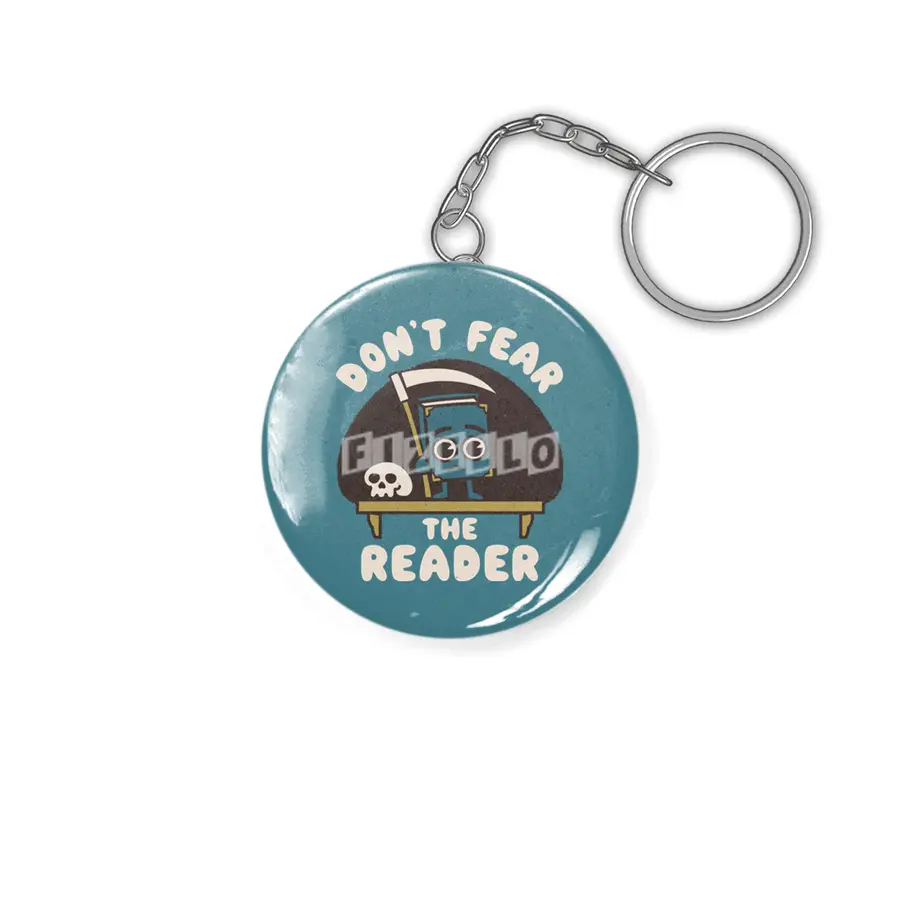 Don't Fear the Reader Kawaii Style Book Cartoon Anahtarlık