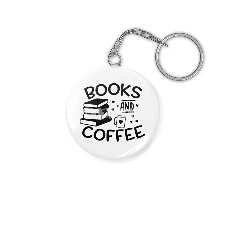 BOOKS AND COFFEE Anahtarlık