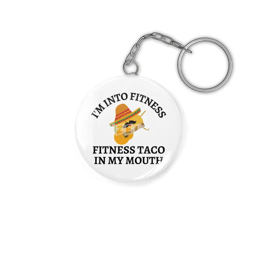 Funny shirt, I'm into fitness taco shirt Anahtarlık