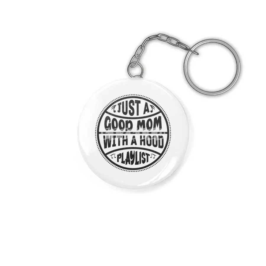 Good mom hood playlist gift, mom gift Anahtarlık