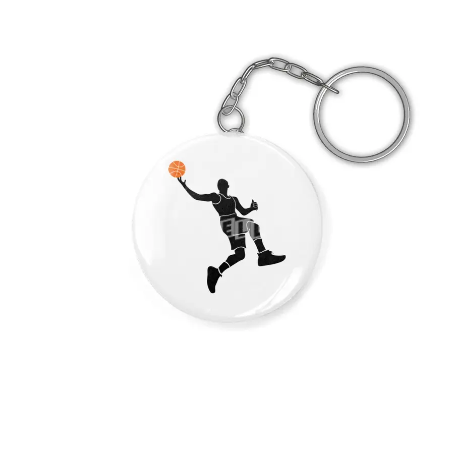 Basketball Player Silhouette Anahtarlık
