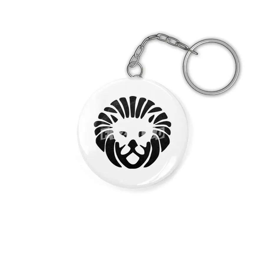 Black Lion Face Logo Anahtarlık