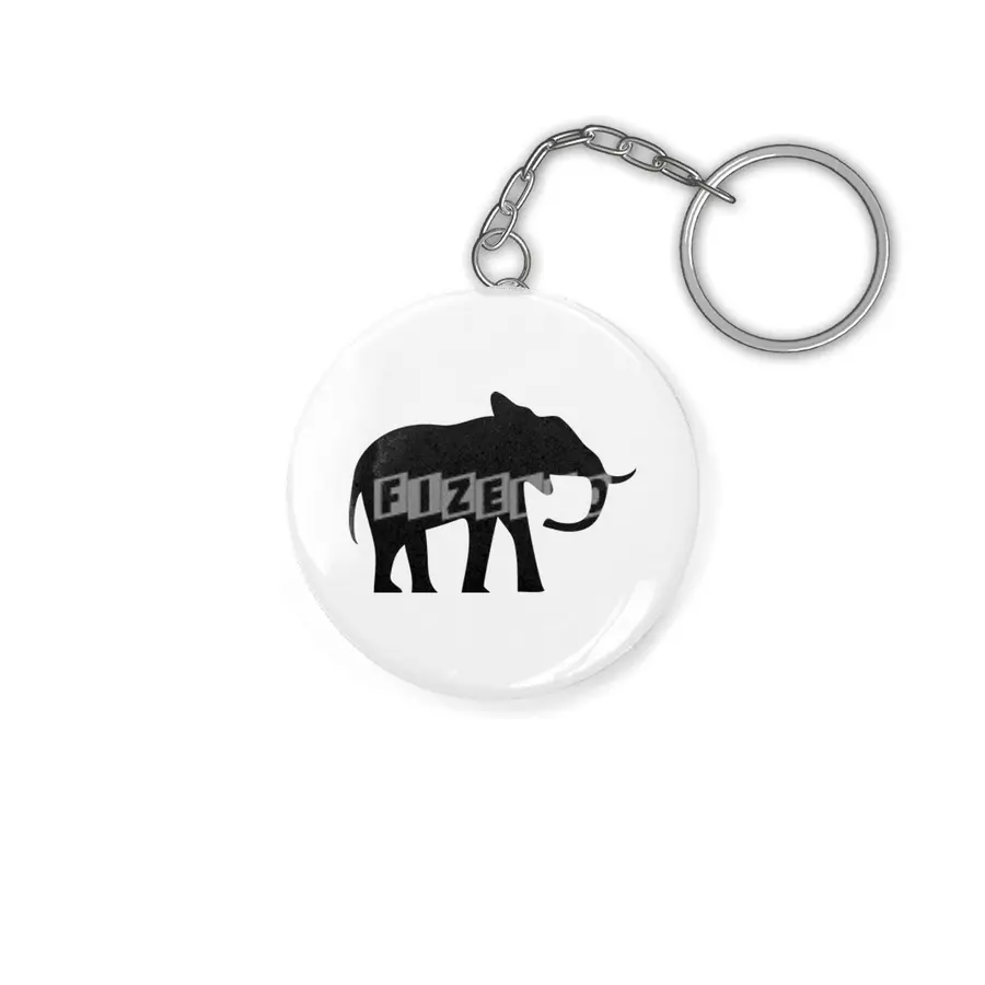 Elephant Silhouette Anahtarlık