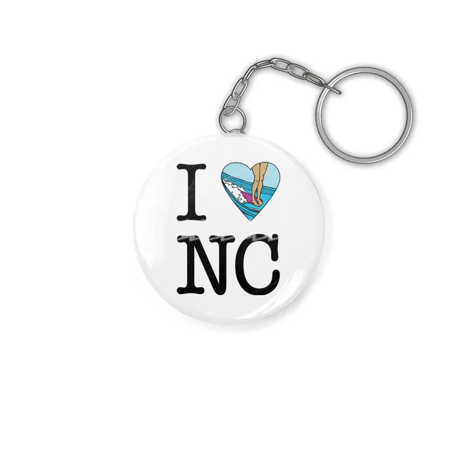 I Surf North Carolina Anahtarlık
