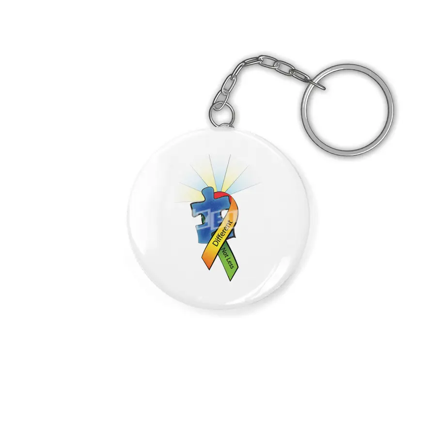 Autism Ribbon with Puzzle Peace Anahtarlık