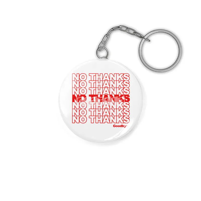 No Thanks (red) Anahtarlık