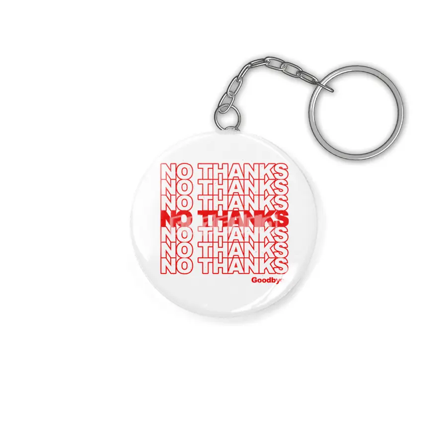 No Thanks (red) Anahtarlık