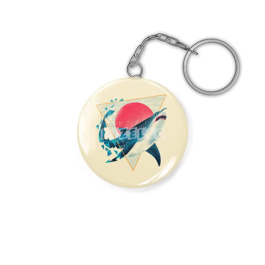 Geometric Shark Anahtarlık