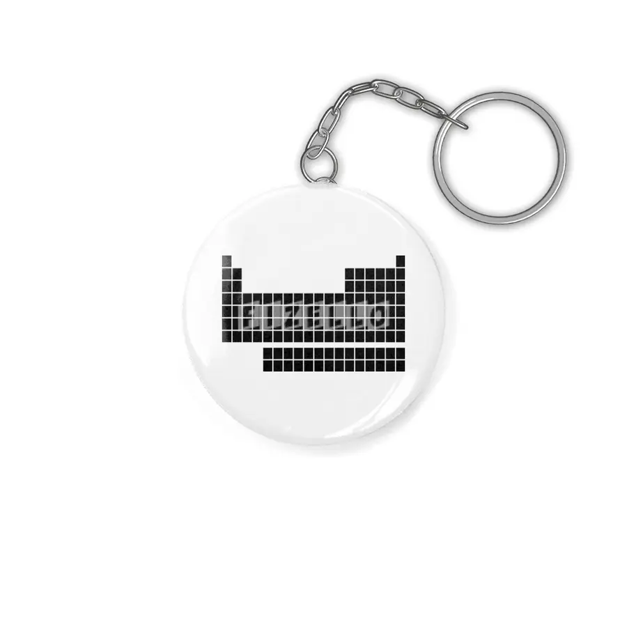Minimalist periodic table (black ink) Anahtarlık