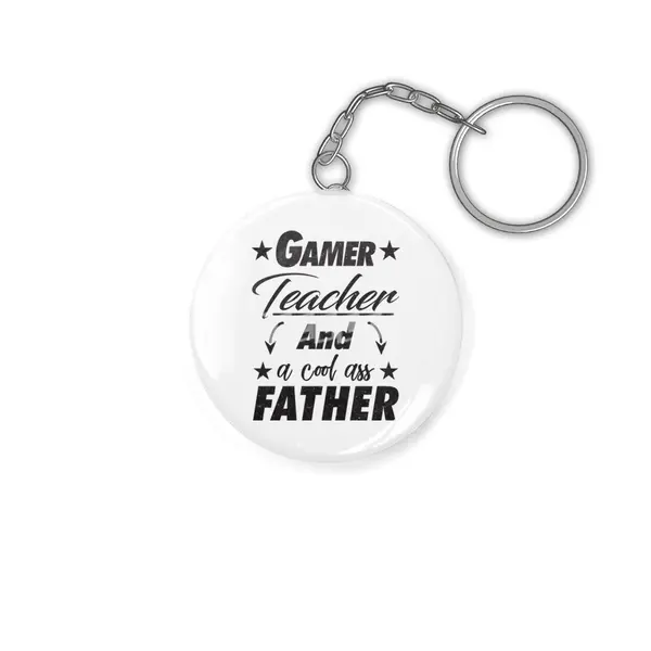Gamer Teacher Father Anahtarlık