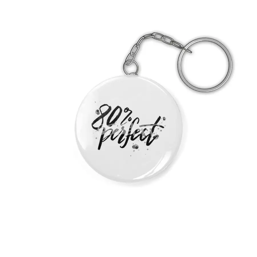 80% Perfect - Black Anahtarlık