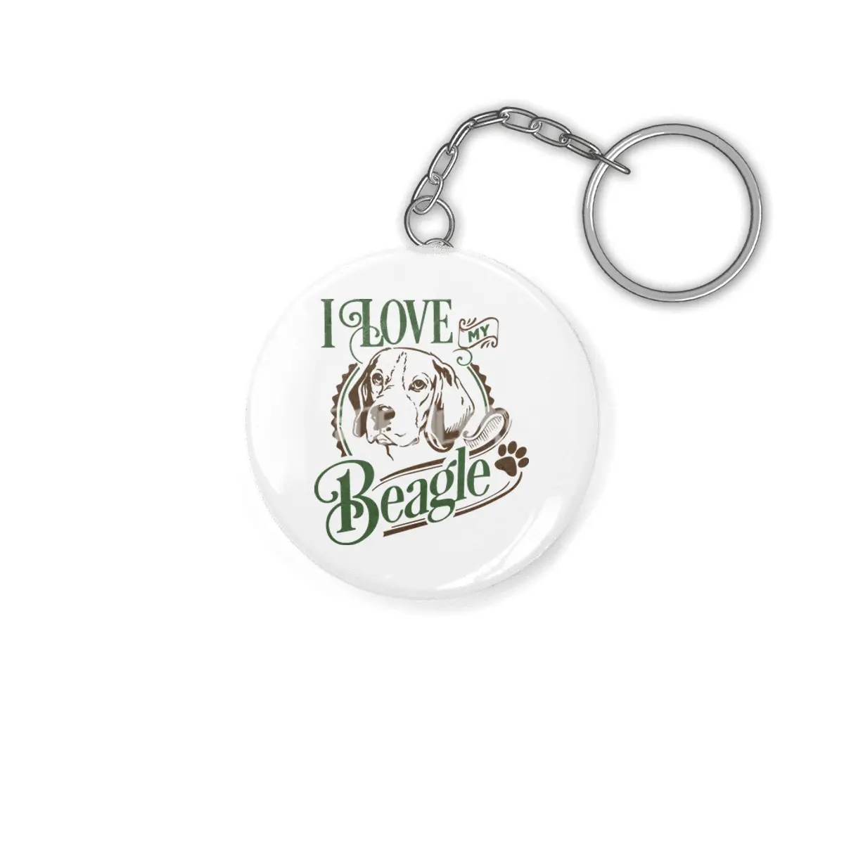 I Love My Beagle Anahtarlık