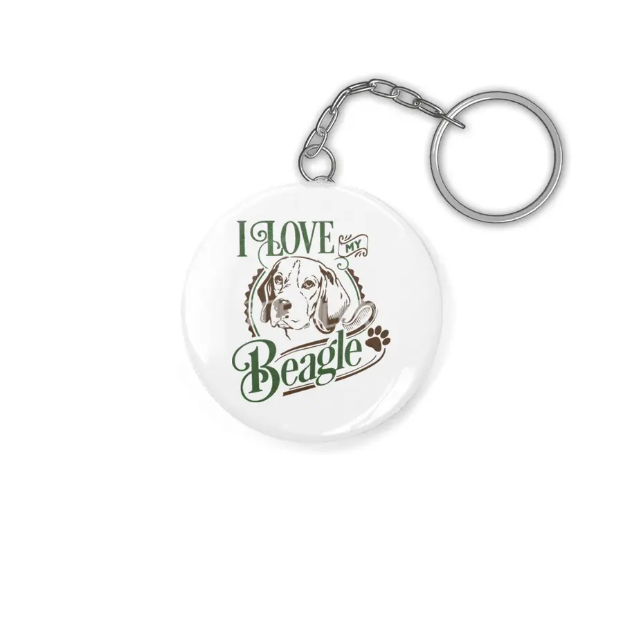 I Love My Beagle Anahtarlık