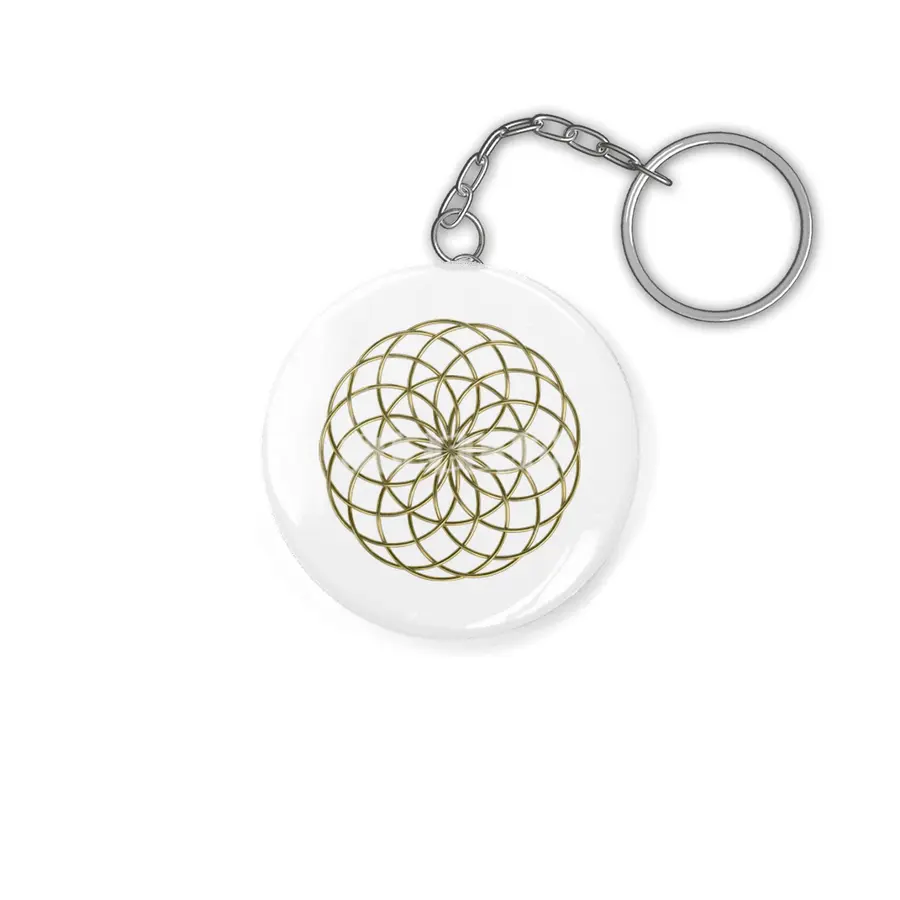 Moon Flower Gold Anahtarlık