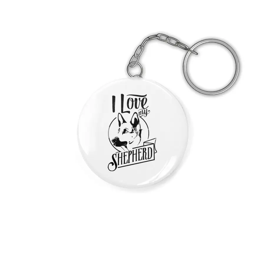 I Love My German Shepherd Anahtarlık