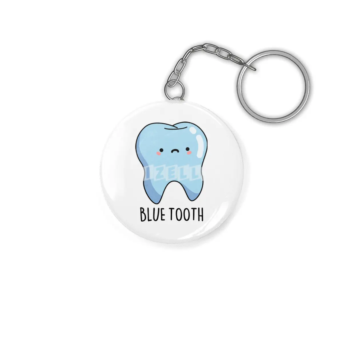 Blue Tooth Cute Dental Tech Pun Anahtarlık