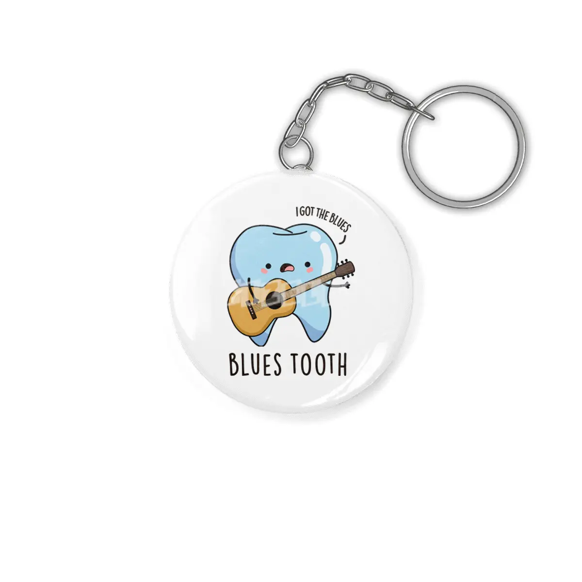 Blues Tooth Cute Music Tooth Pun Anahtarlık
