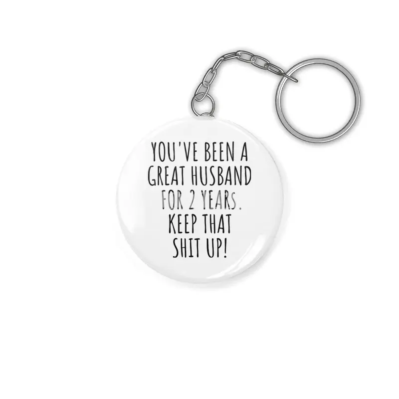 2 Years Anniversary Husband Funny Gift for 2nd Wedding Relationship Couple Marriage Anahtarlık