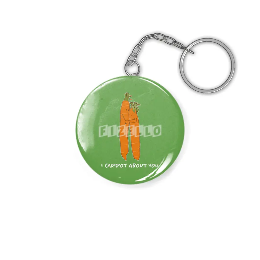 carrot love Couple matching look vegetarian Valentine's Day Easter Anahtarlık