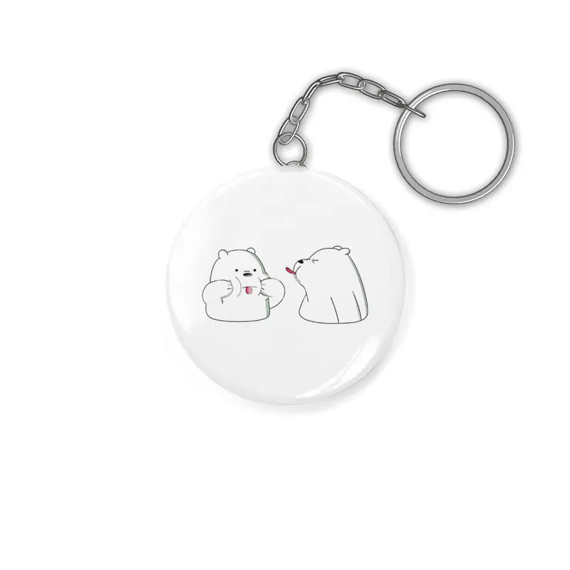 Polar bears,White bears, pair of bears, funny bears,bears, couple bears Anahtarlık