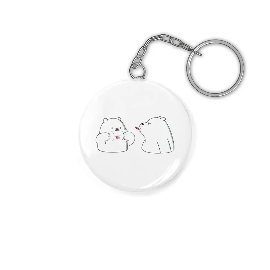 Polar bears,White bears, pair of bears, funny bears,bears, couple bears Anahtarlık