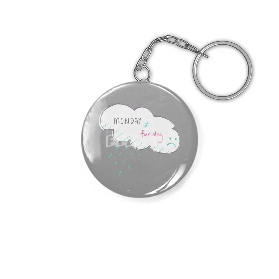 Sad Cloud Monday is not equal to funday Anahtarlık