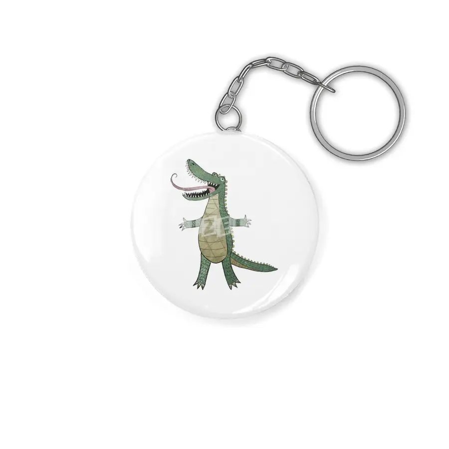 Cute crocodile illustration Anahtarlık