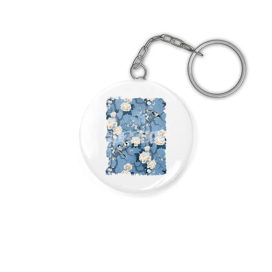 Chinoiserie birds classic blue Anahtarlık