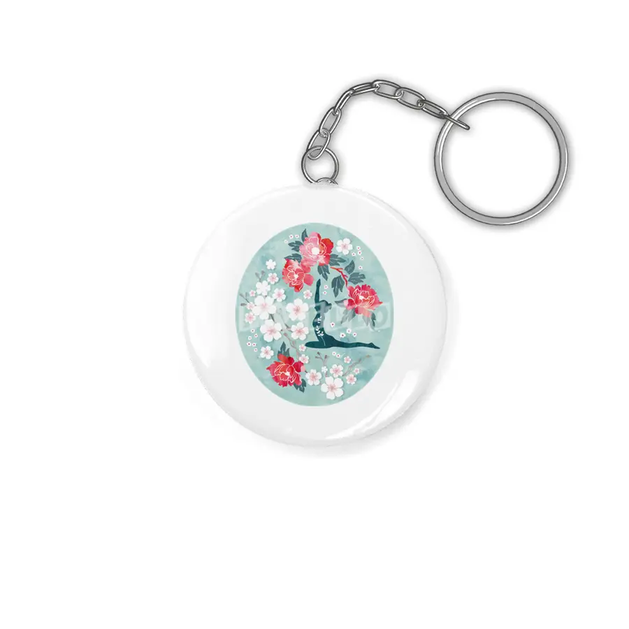 Spirit of yoga cherry blossom Anahtarlık