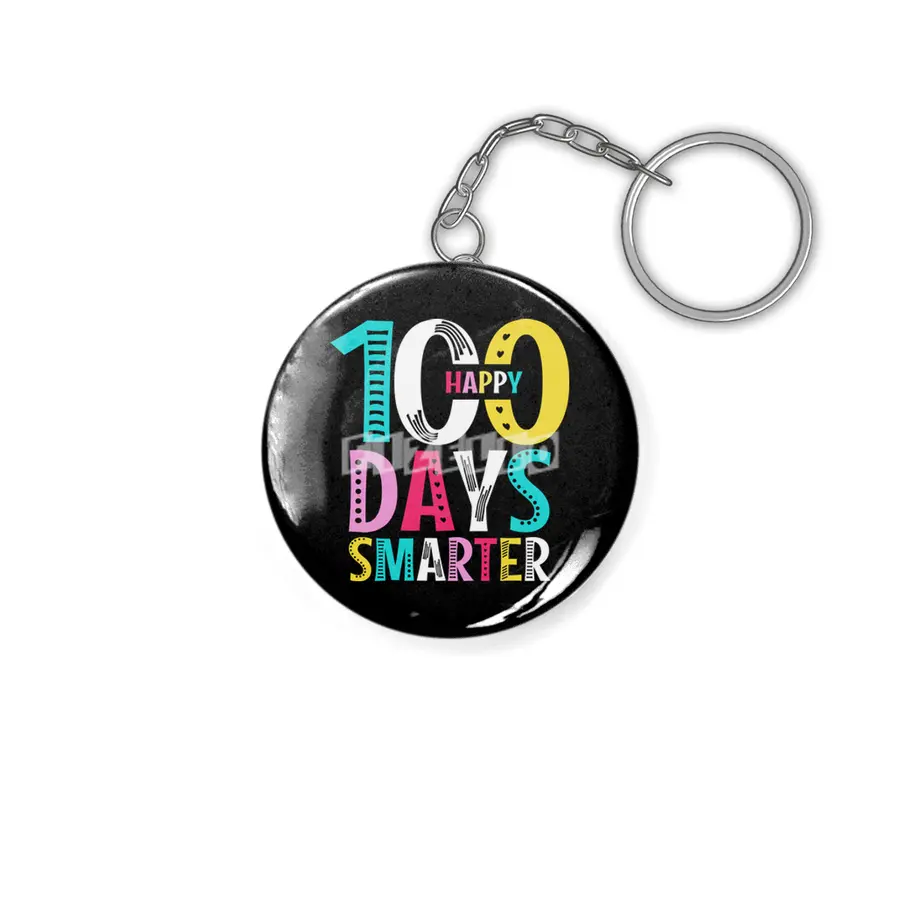100th Day of School Teacher - 100 Days Smarter Anahtarlık