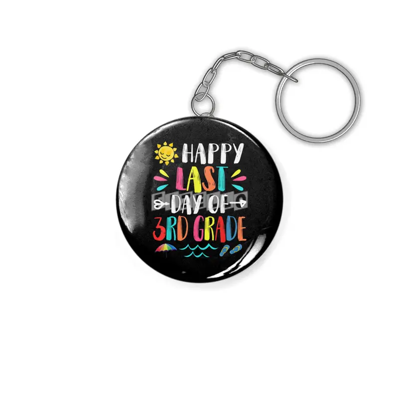 Happy Last Day Of 3Rd Grade Teacher Student Graduation Gift Anahtarlık