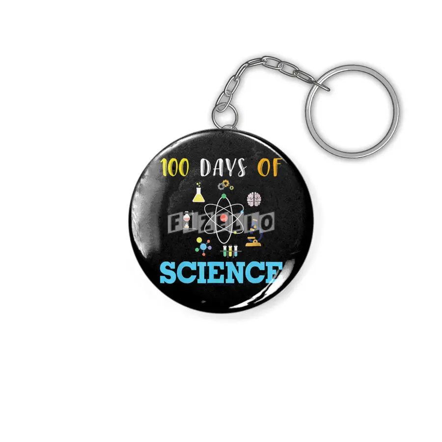 100 Days of Science Teacher Outfit Cool 100th Day of School Anahtarlık