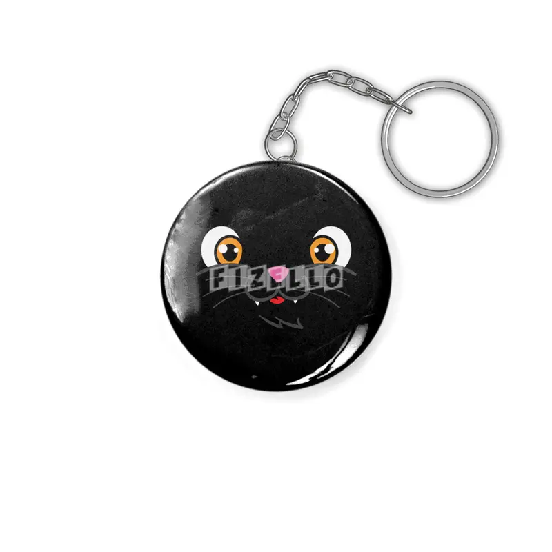 Cat Nose Mask Cute Black Cat Animal Pet Face Mask Anahtarlık