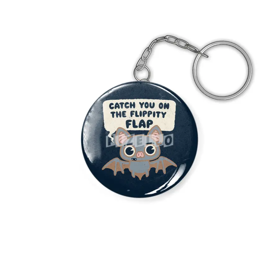 Catch You on the Flippity Flap -  Cute Kawaii Bat Anahtarlık
