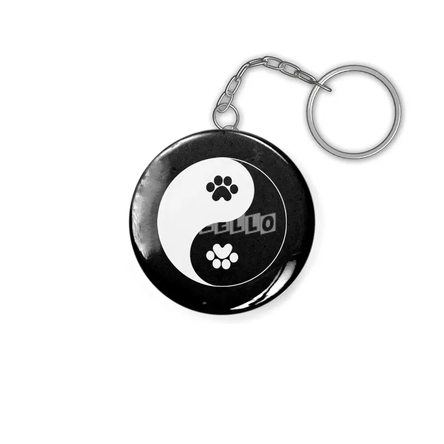 Panda yin yang Anahtarlık