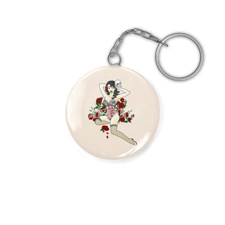 Wild Rose Pin Up Anahtarlık