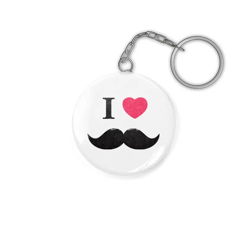 I love mustache! Anahtarlık