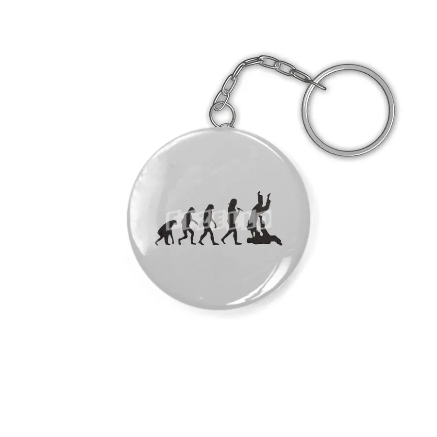 Evolution of Man Jiu Jitsu Humour Logo Anahtarlık