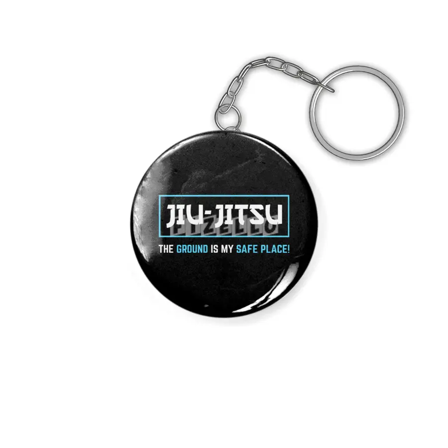 BJJ Jiu Jitsu The Ground Is My Safe Place Grappling Gift Anahtarlık