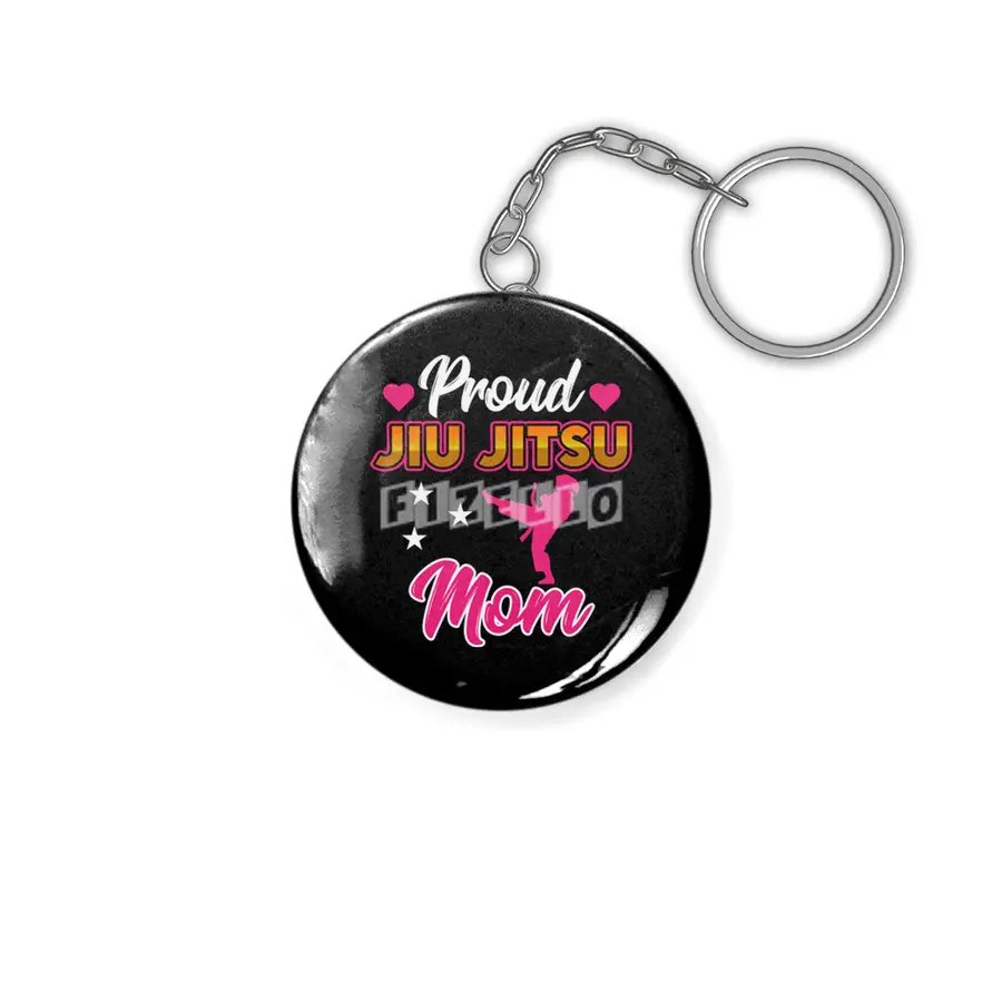 Proud Jiu Jitsu Mom BJJ Martial Arts Anahtarlık