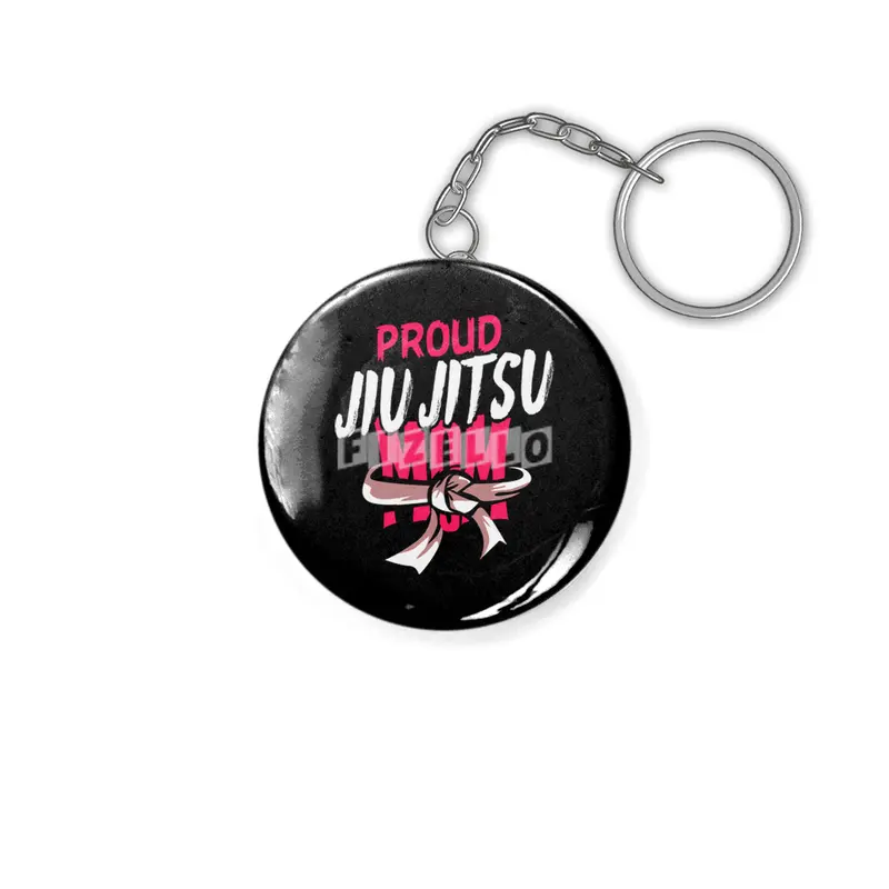 Proud Jiu Jitsu Mom BJJ Martial Arts Anahtarlık