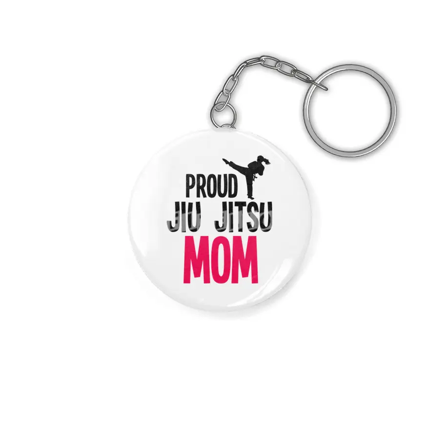 Proud Jiu Jitsu Mom BJJ Martial Arts Anahtarlık