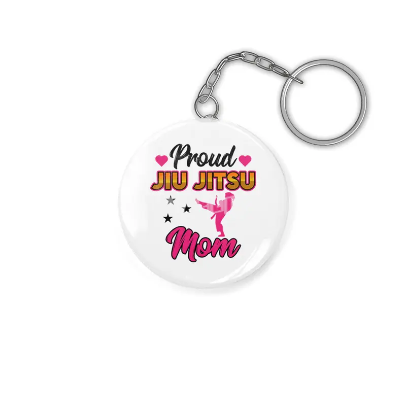 Proud Jiu Jitsu Mom BJJ Martial Arts Anahtarlık