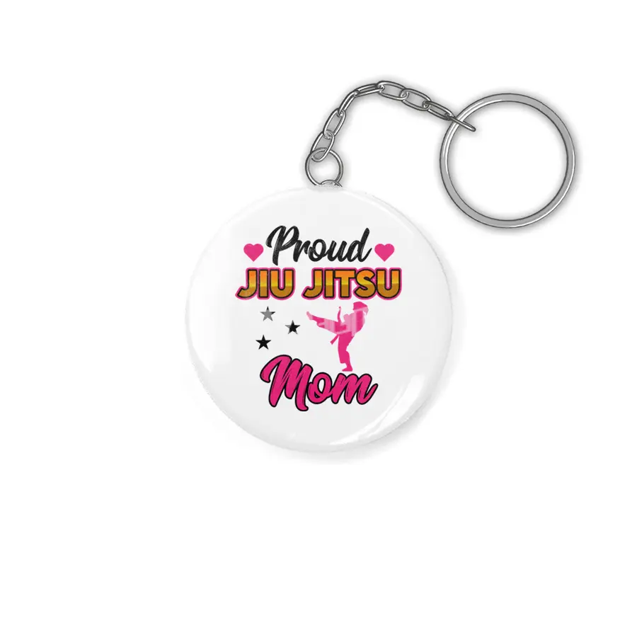 Proud Jiu Jitsu Mom BJJ Martial Arts Anahtarlık