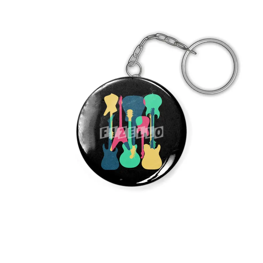 Electric Guitars - Music Art Anahtarlık