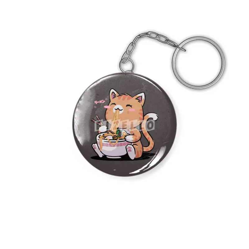 Cat Ramen Kawaii Neko Bowl Anime Otaku Caramel Cat Anahtarlık