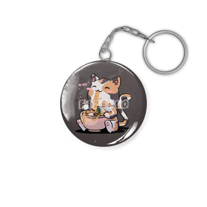 Kawaii Neko Cat Ramen Bowl Anime Otaku Color Cat Anahtarlık