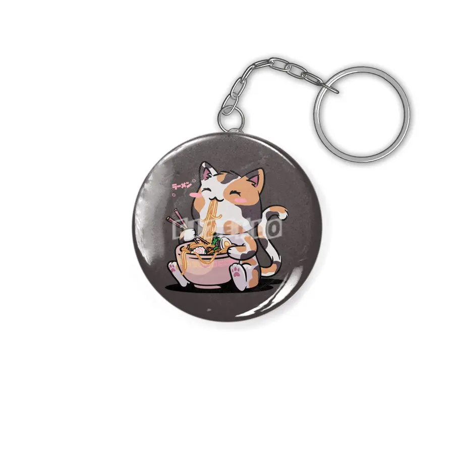 Kawaii Neko Cat Ramen Bowl Anime Otaku Color Cat Anahtarlık