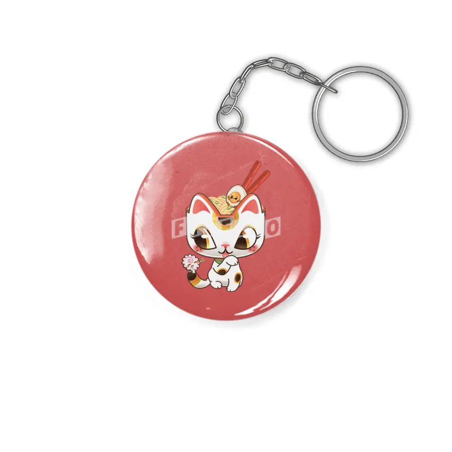 Lucky Ramen Cat Anahtarlık